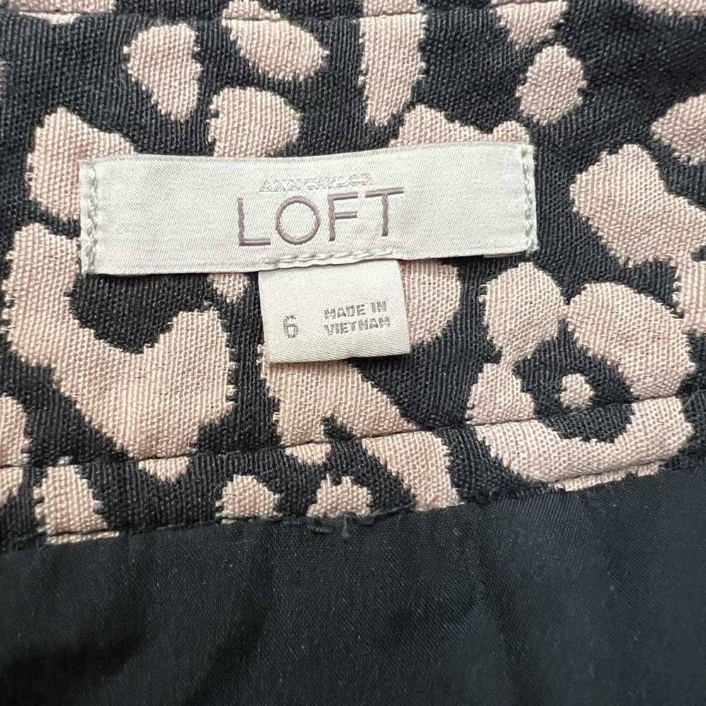 Ann Taylor Loft Black And Blush Pink Leopard Print Skirt Size 6 - Picture 5 of 8